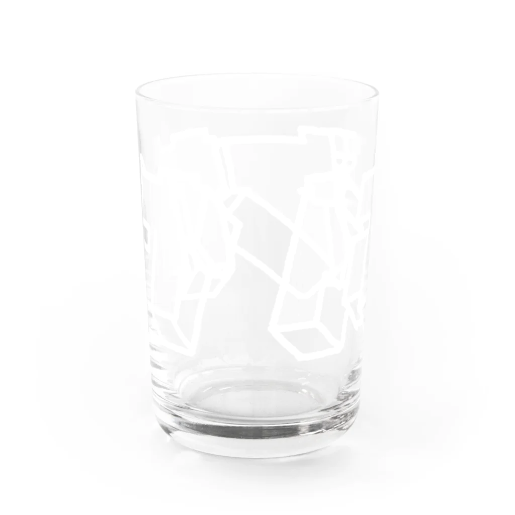 とぼけがおのhiscore tobokegao logo white Water Glass :back