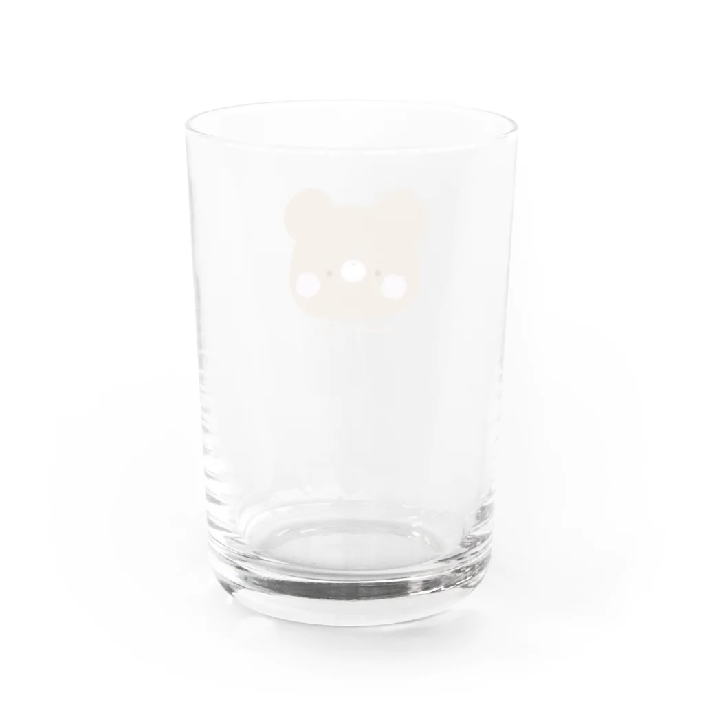 taka💚チョコミン党&猫のほわほわたかくま Water Glass :back