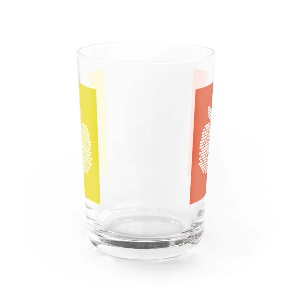 工房 クレーンの【こぎんリンゴ】シンプルなりんご Ι 赤黄 Water Glass :back