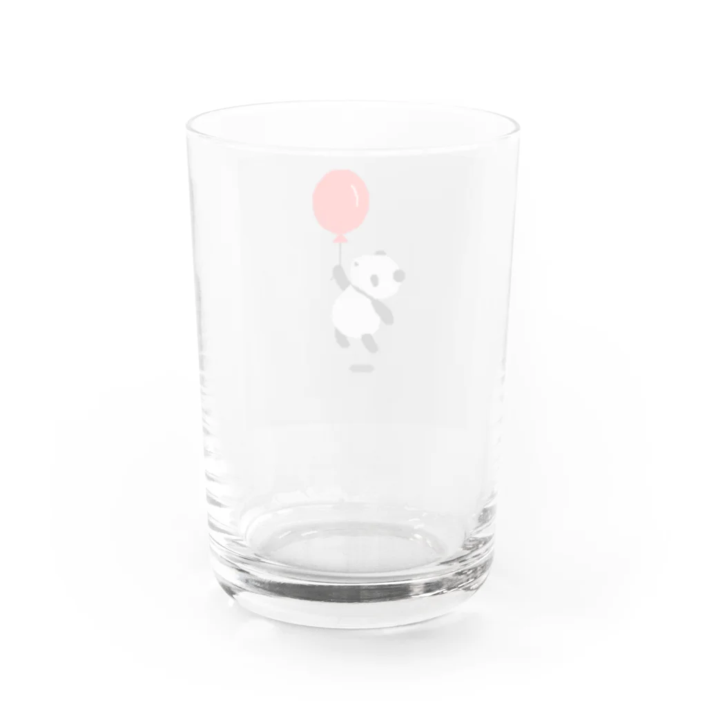 todoyome🐼のドット絵　パンダと風船　 Water Glass :back