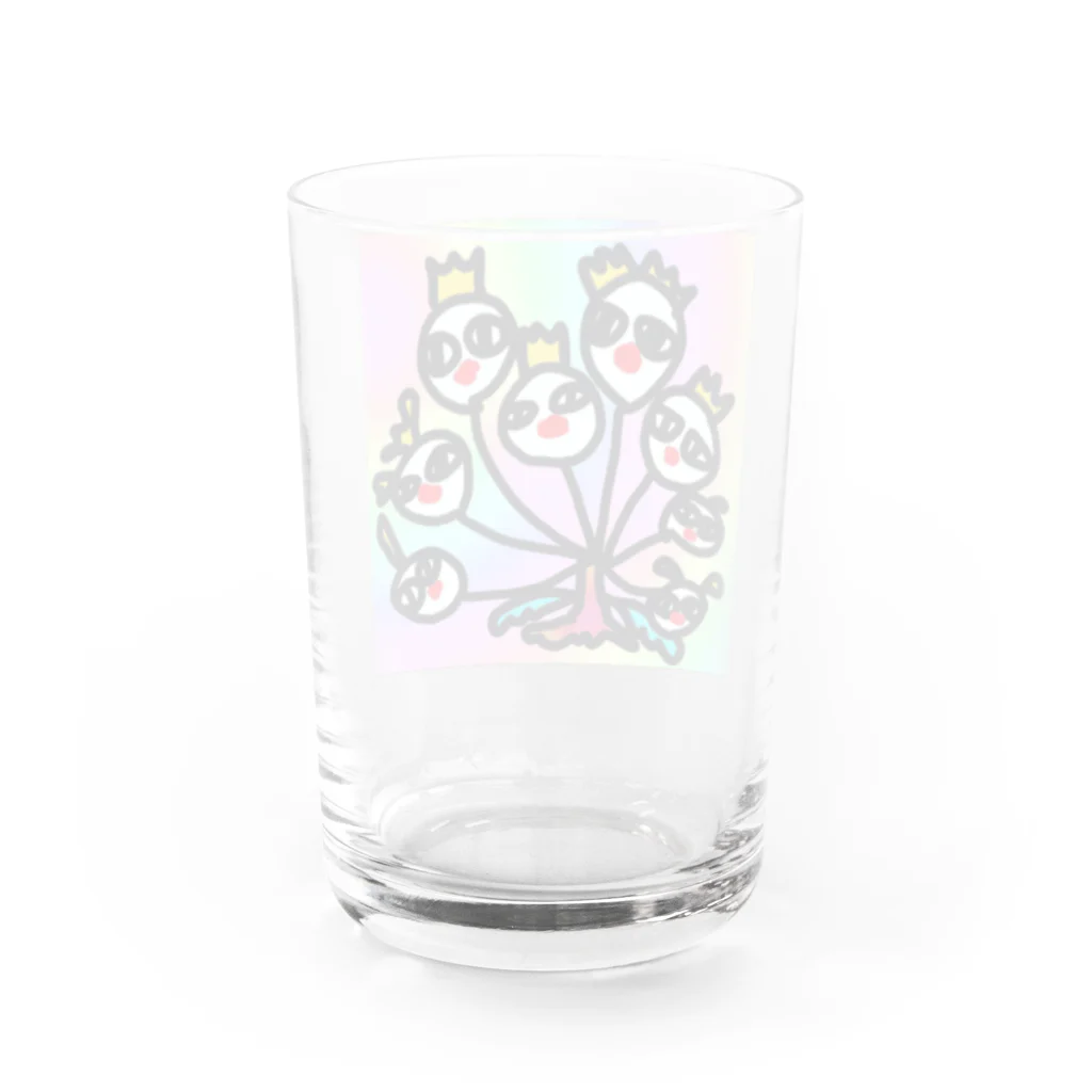 カニカニ！もりしろの8つの頭を持ったなにかしら Water Glass :back