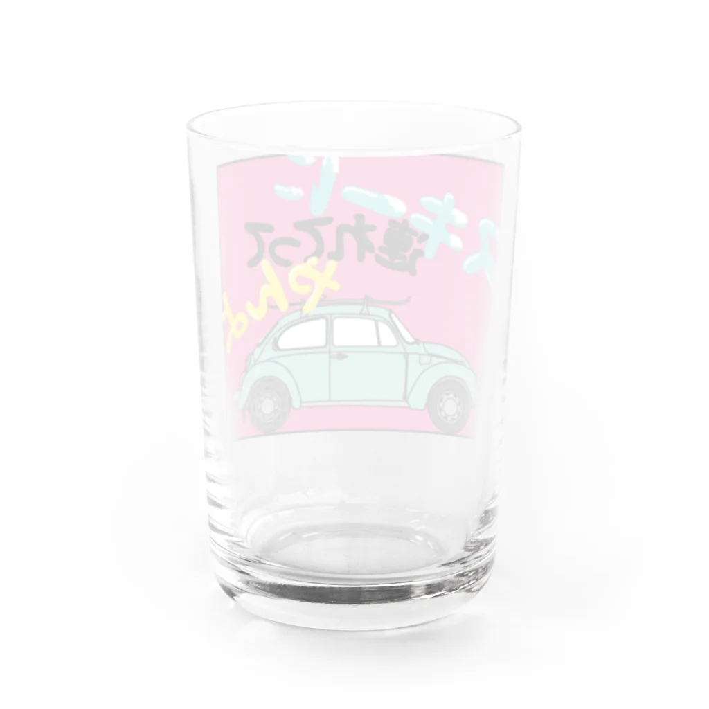 かっぺのお店のスキーに連れてやんよ Water Glass :back