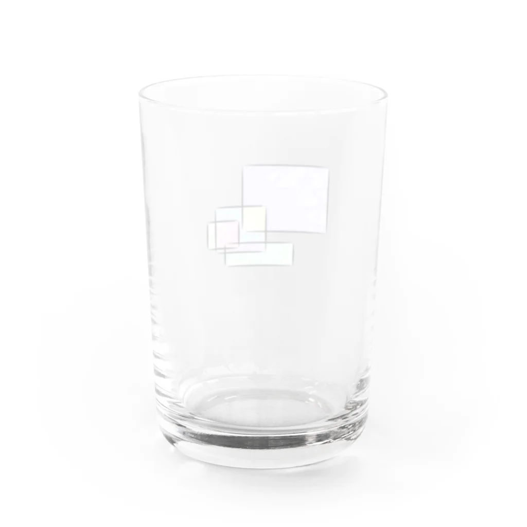 ぽぽふぅ。のしかくたち Water Glass :back