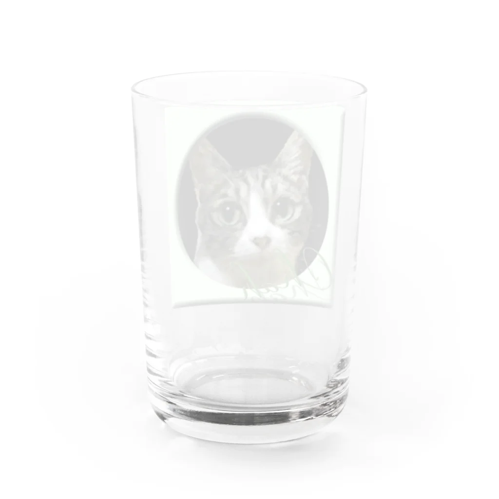 ぬくもふ屋　【猫 犬の似顔絵描き】のchah Water Glass :back