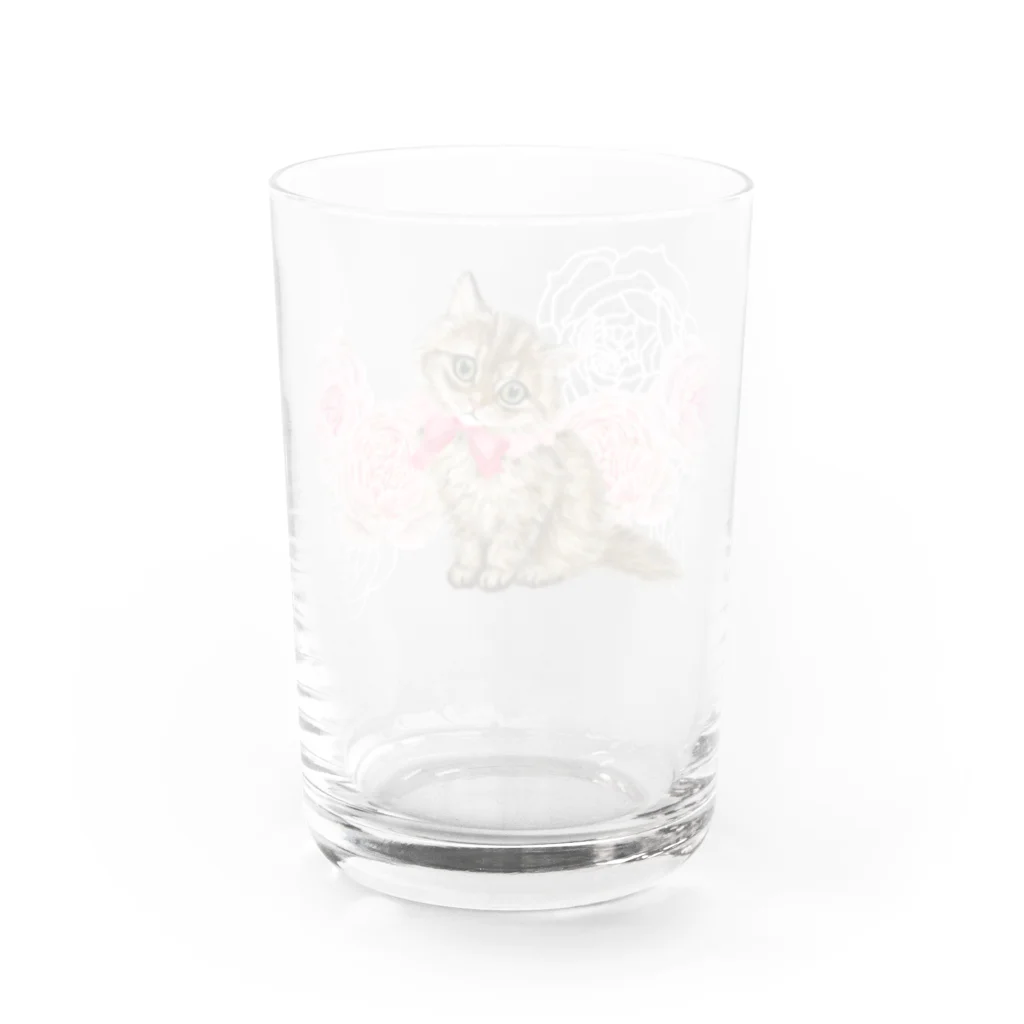 Ａｔｅｌｉｅｒ　Ｈｅｕｒｅｕｘの薔薇とチンチラゴールデン Water Glass :back