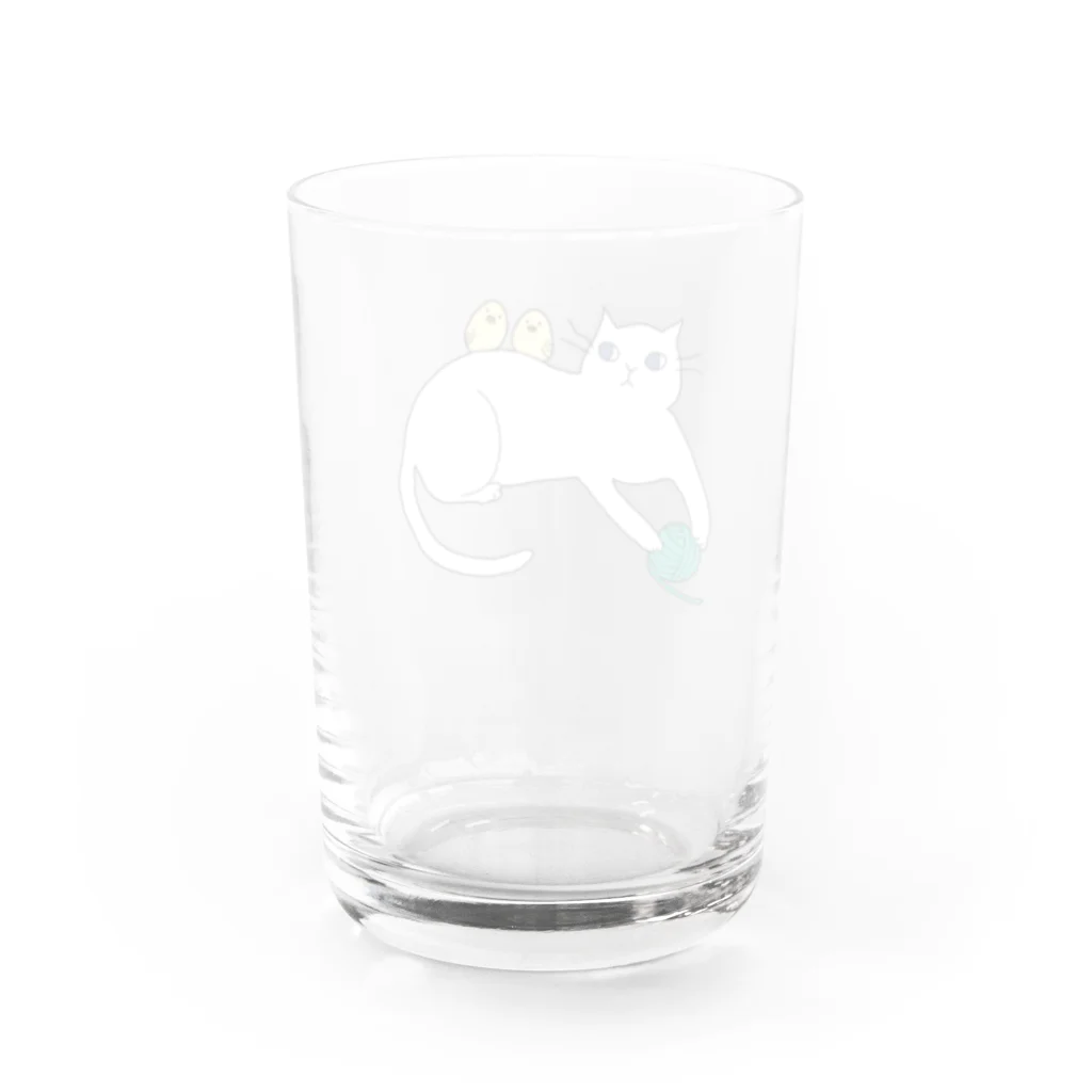 inocoの猫と小鳥 Water Glass :back