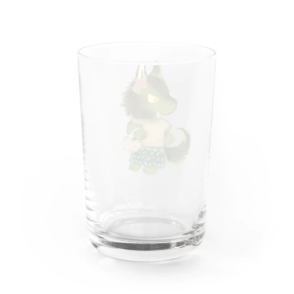 ノアオオカミのオオカミのウルフル Water Glass :back