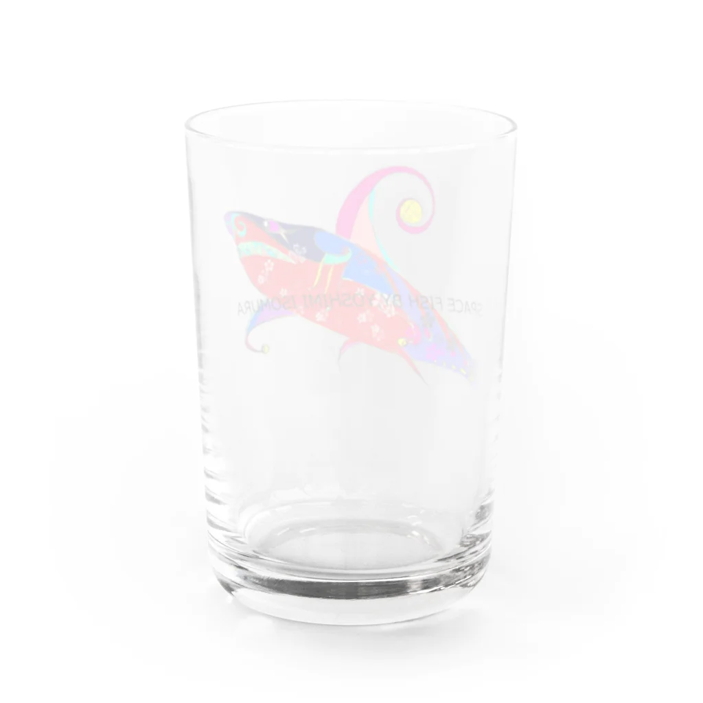 ZORUMEKIA あぞじぃーからの（zorumekia369）の磯村佳美のspace fish宇宙魚 Water Glass :back