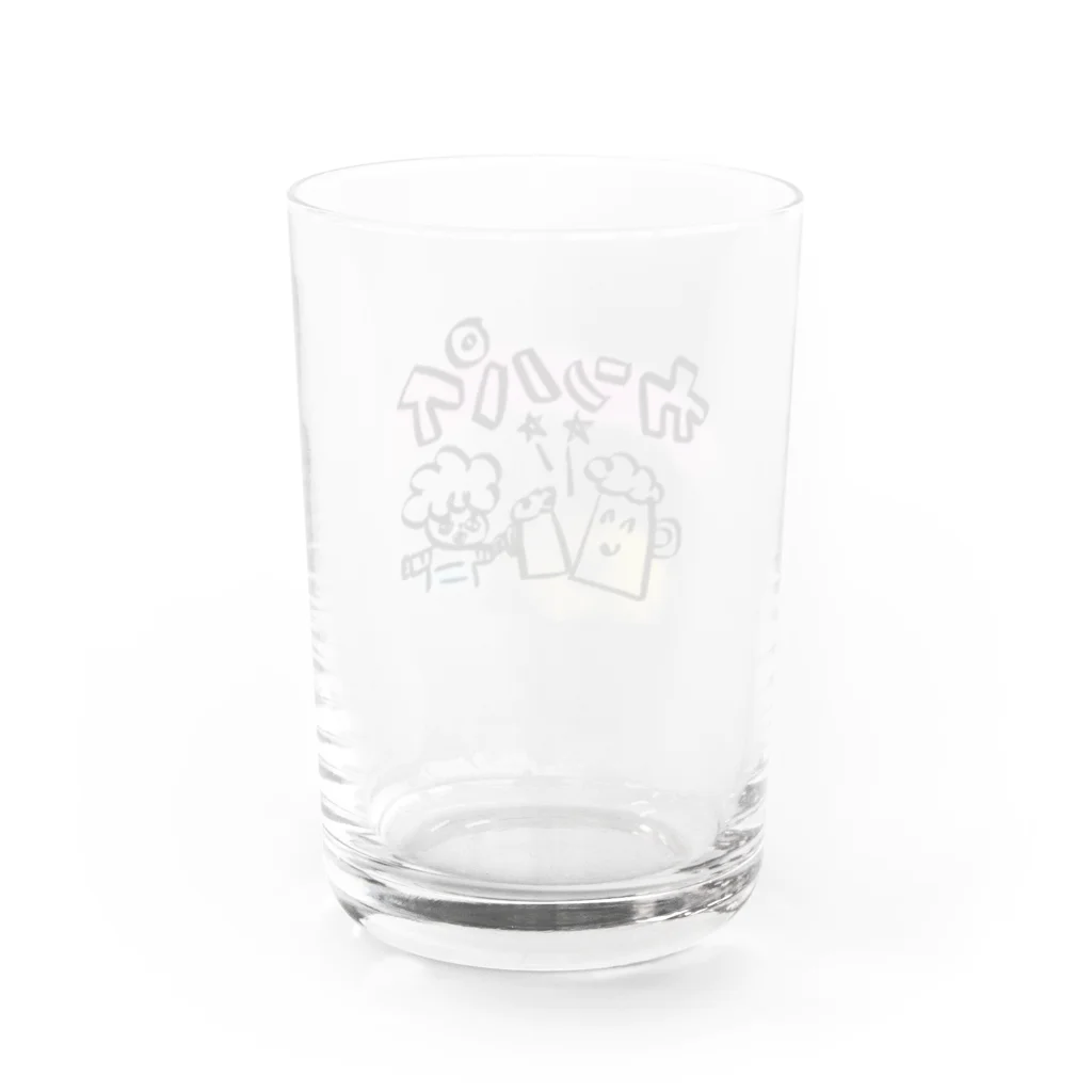 タロウ商店のタロウとビールちゃんとカンパイ Water Glass :back