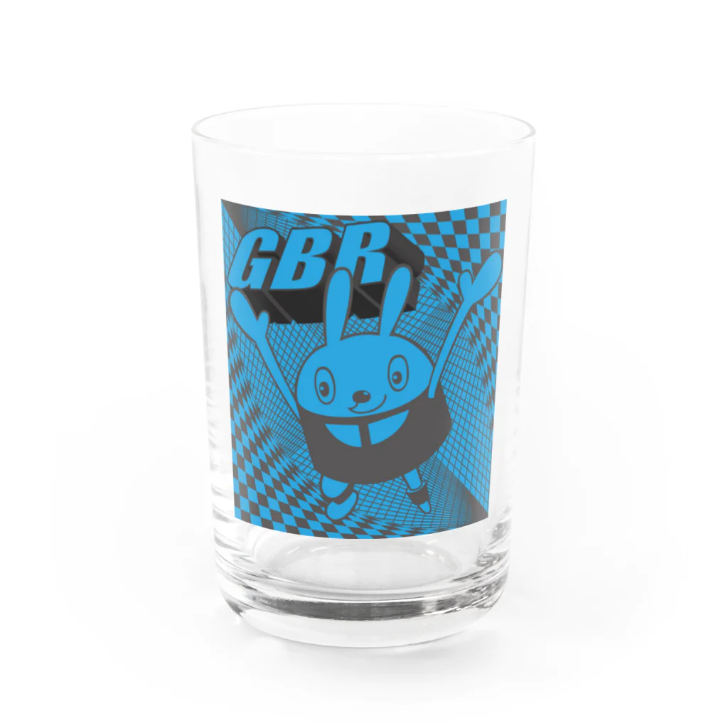 バンズオリジナルの<GBR>ロビット BLUE Water Glass :front