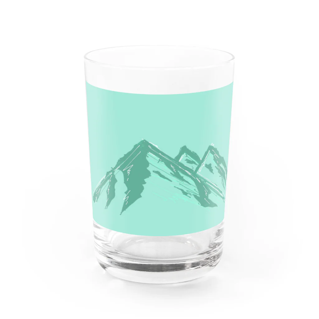 のんきな雑貨屋さんの【Mountain】 Water Glass :front