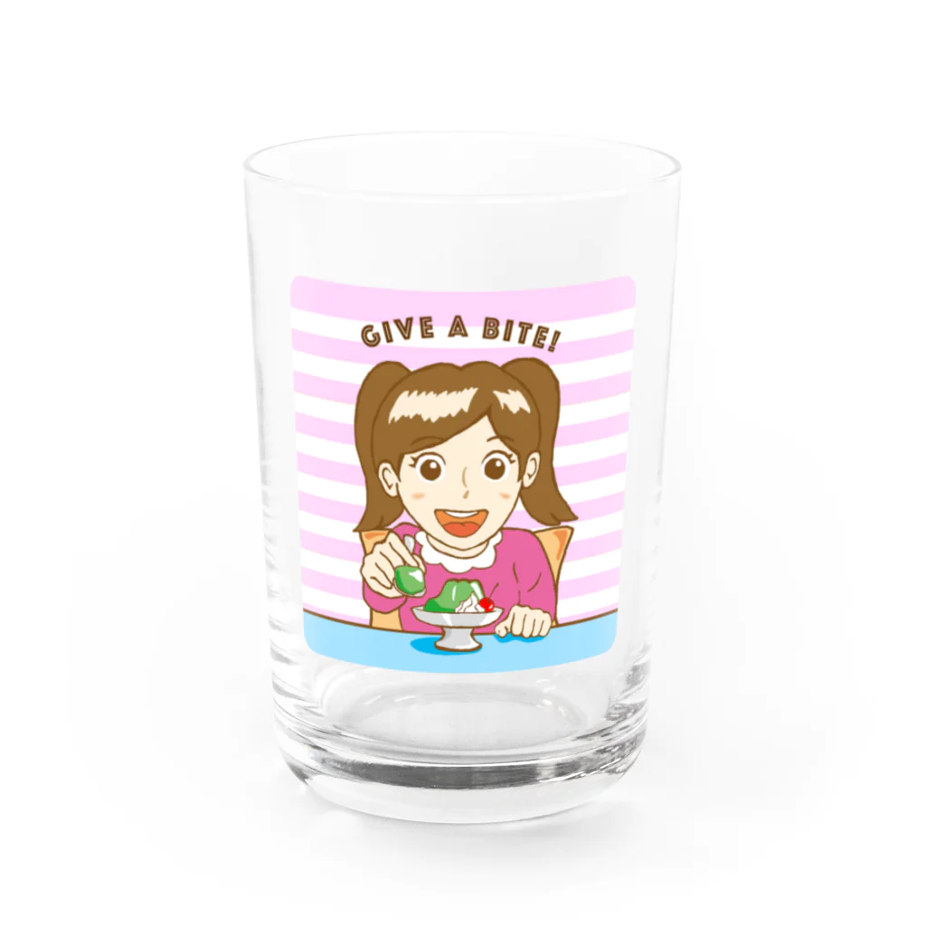 N's Creationのゼリーを食べる少女 Water Glass :front