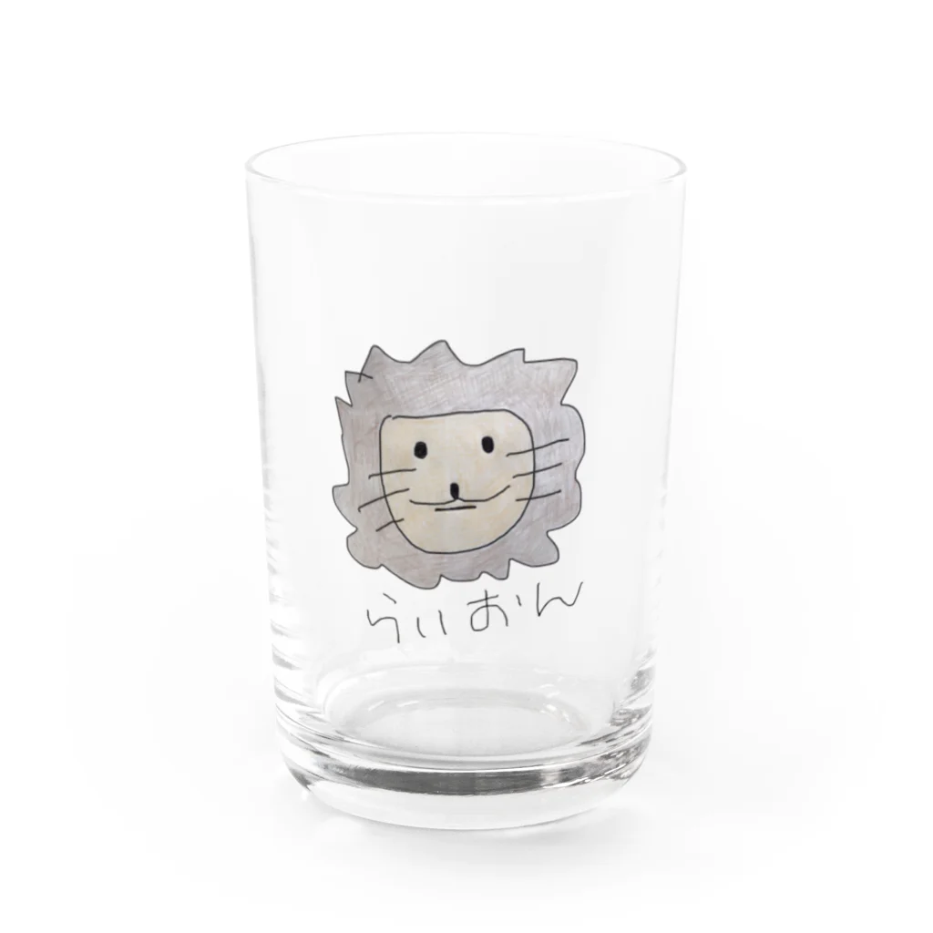 🥦おすぎさん( ¯꒳​¯ )ᐝツチノコ探検隊長のらいおん と おすぎさん Water Glass :front