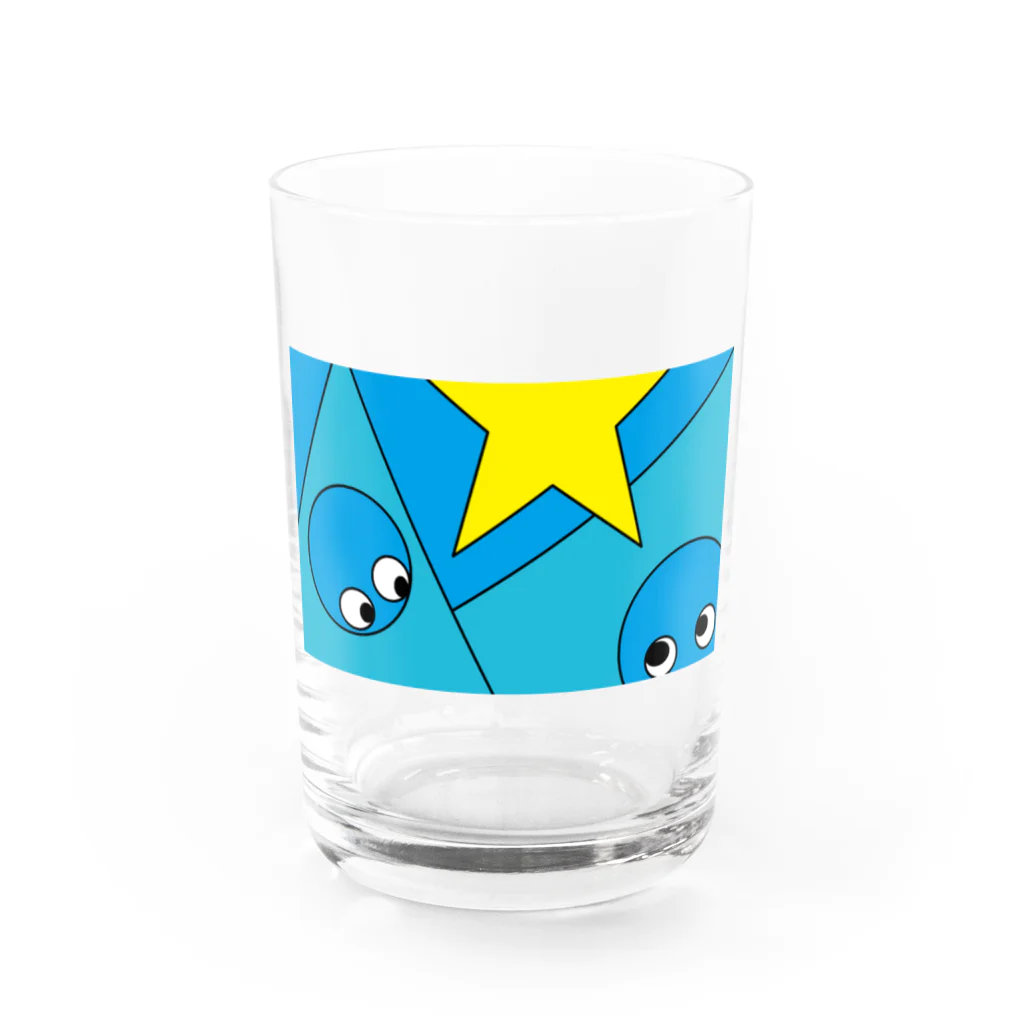 どぐまぐ商店の弾ける青玉グラス Water Glass :front