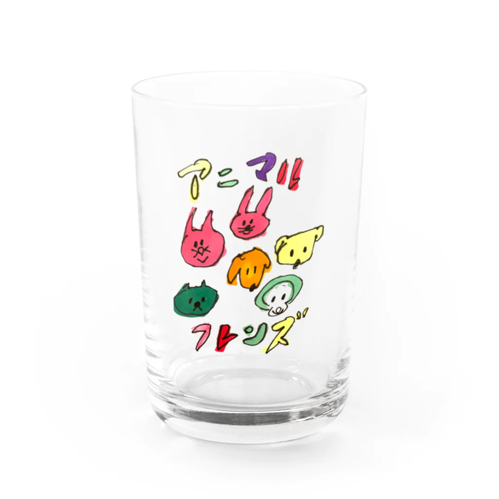 のんびりちゃんSHOPのアニマルフレンズ Water Glass :front