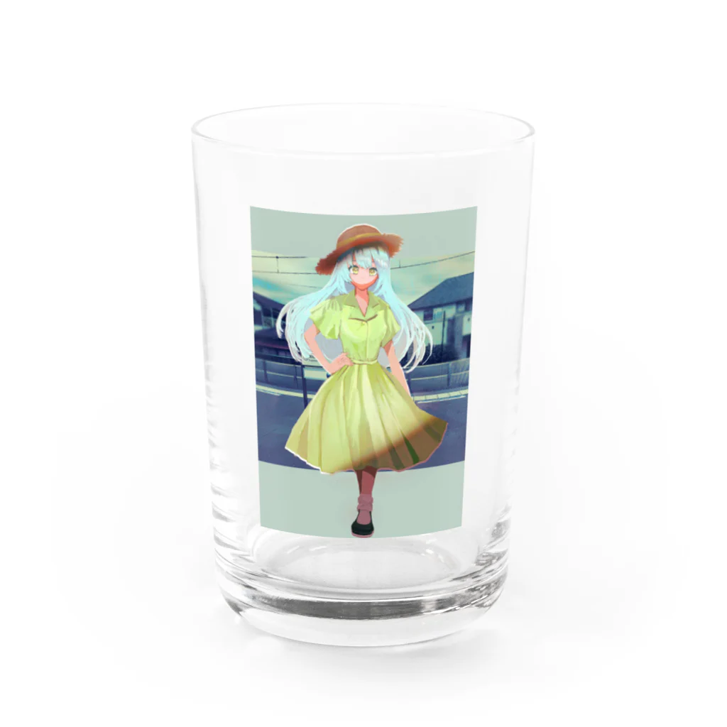 すごく健康的なショップの夏のお嬢さん Water Glass :front