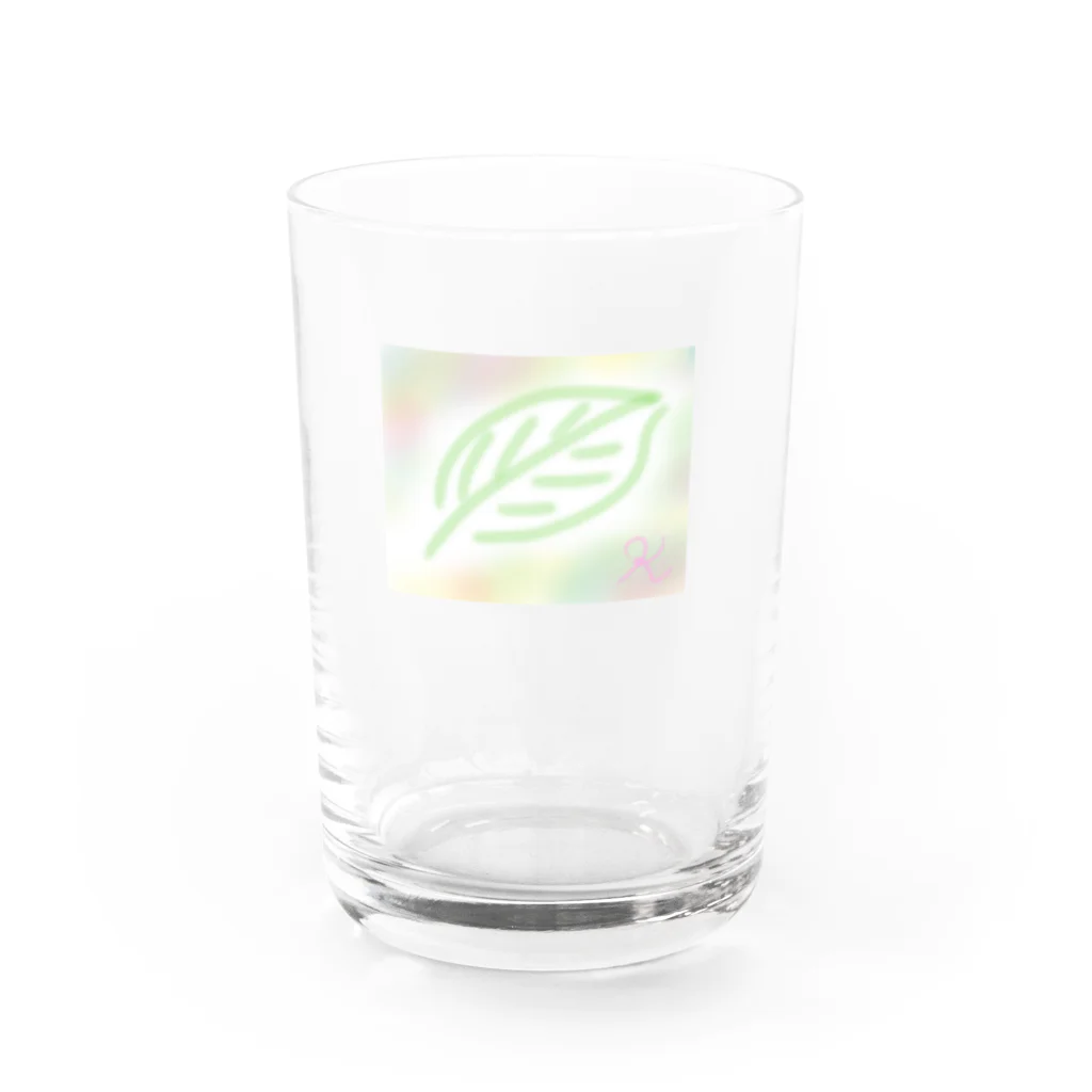 # NO WAR　けいちゃんち♪の葉っぱちゃん♪ Water Glass :front