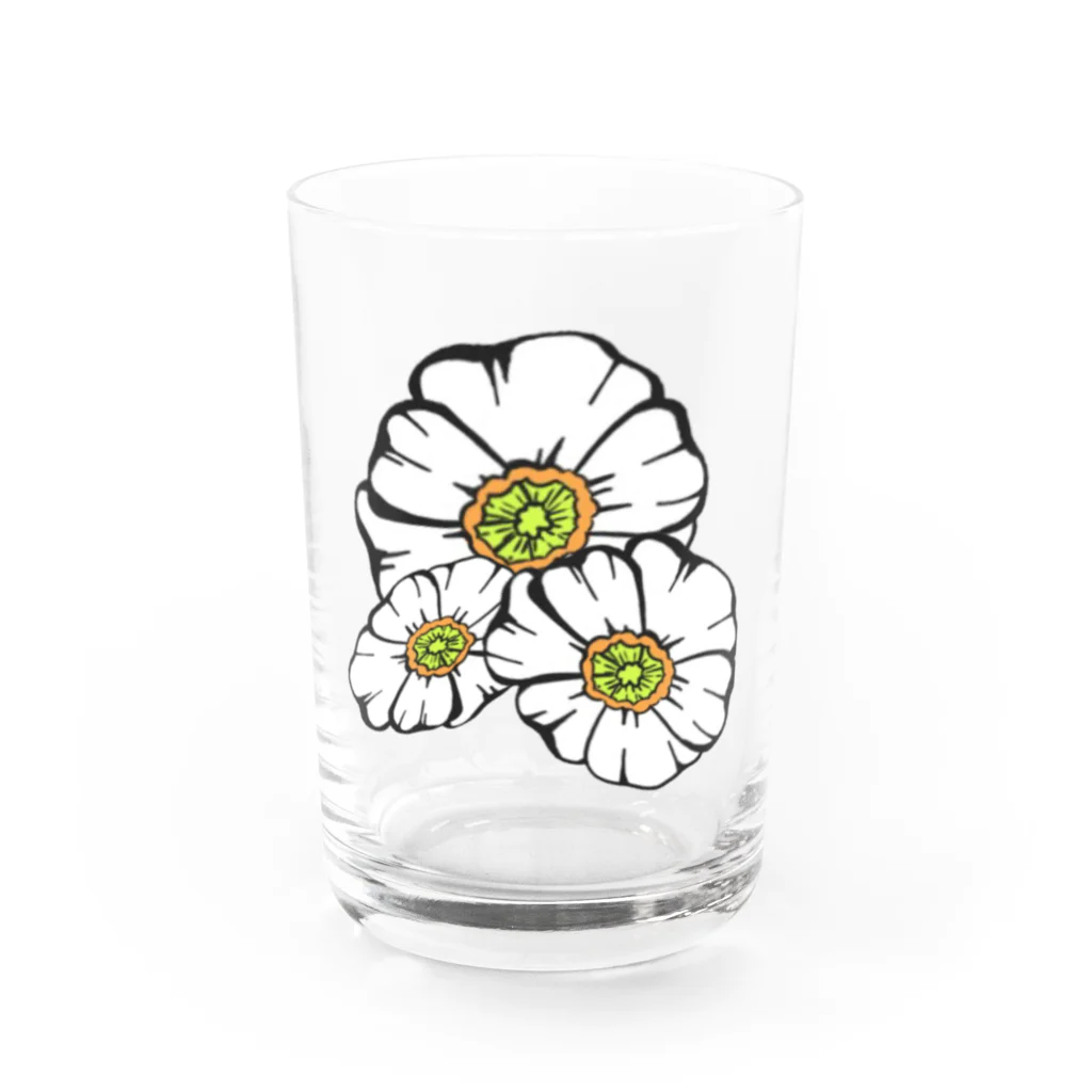 花瓶の疑問のポピー Water Glass :front