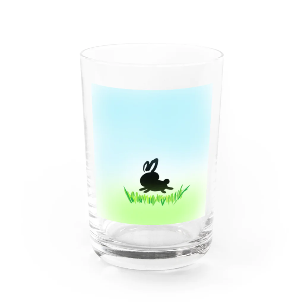 クロの店のうさぎ Water Glass :front