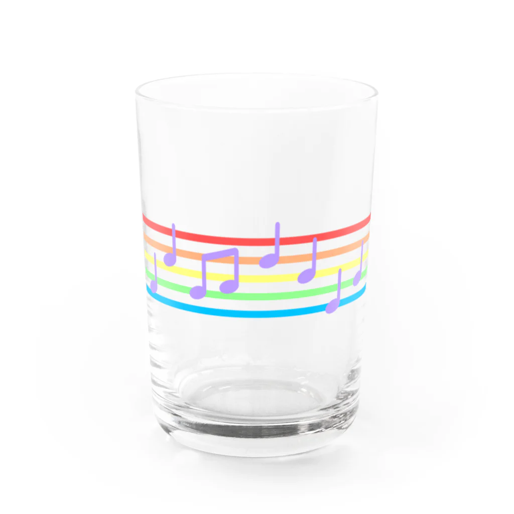 A33のレインボープライド　メロディー Water Glass :front