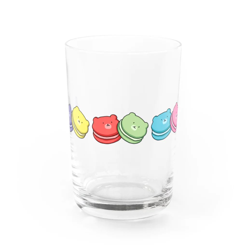 あいのマカロンのほほえみくまさん Water Glass :front