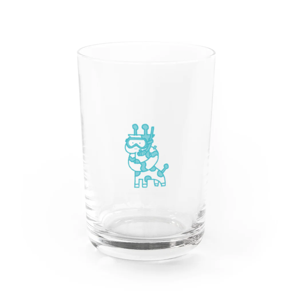 なかよし太郎のフレンドリーショップの夏のきりん Water Glass :front