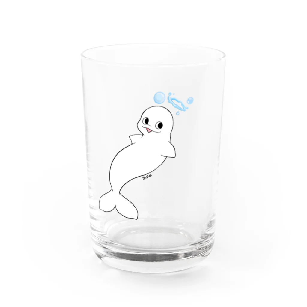 まろやか海の家のただようまろやか Water Glass :front