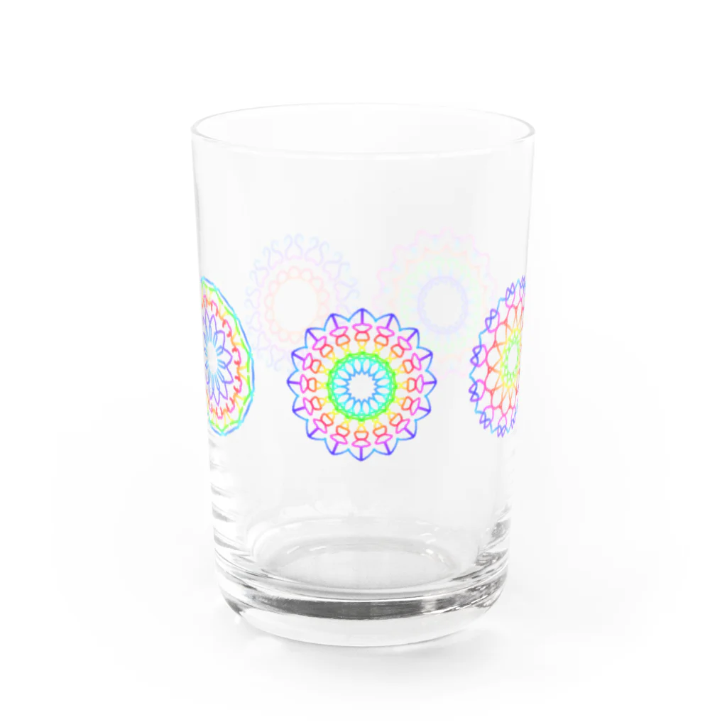 sol-laの５つのカレスコの花 Water Glass :front