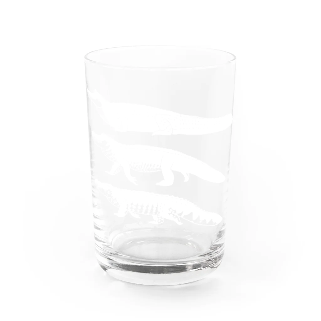 segasworksのワニワニワニさん（白） Water Glass :front