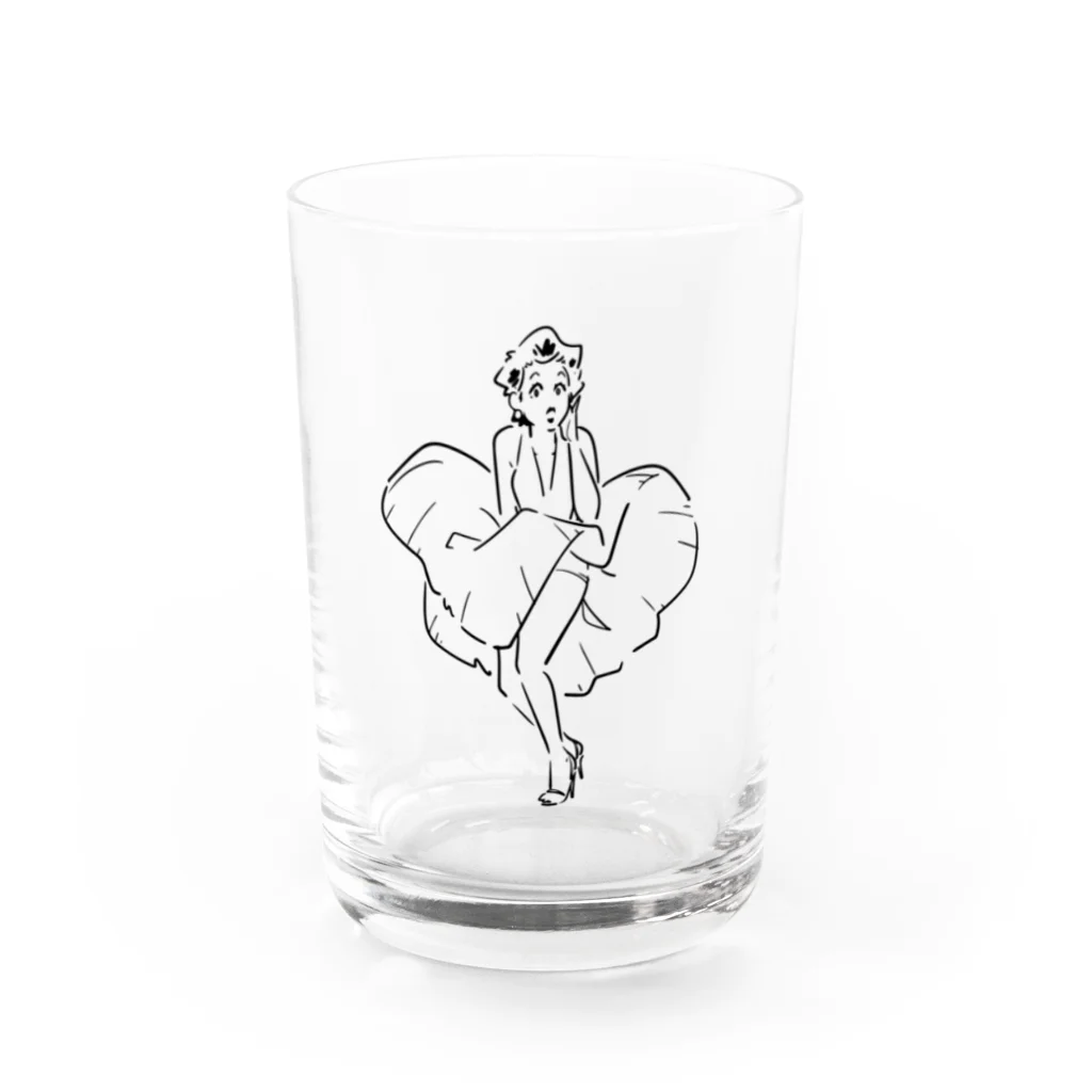 山形屋米店のマリリン・モンロー（Marilyn Monroe) グラス前面