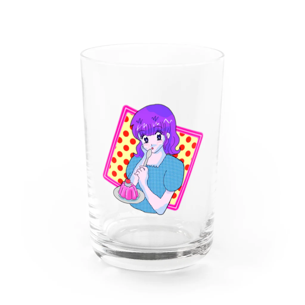 ぴらりのきらきら★イチゴゼリー Water Glass :front