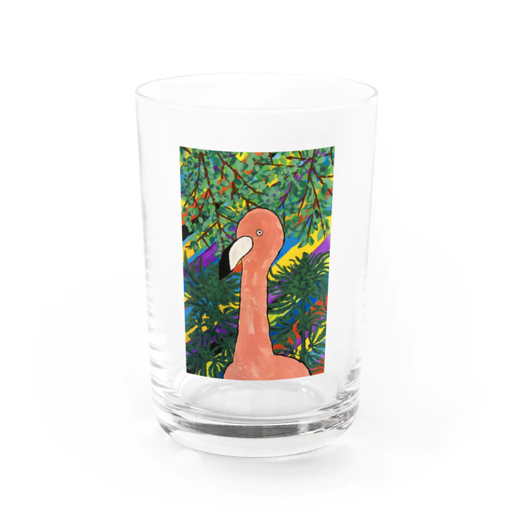 片倉のフラミンゴ Water Glass :front