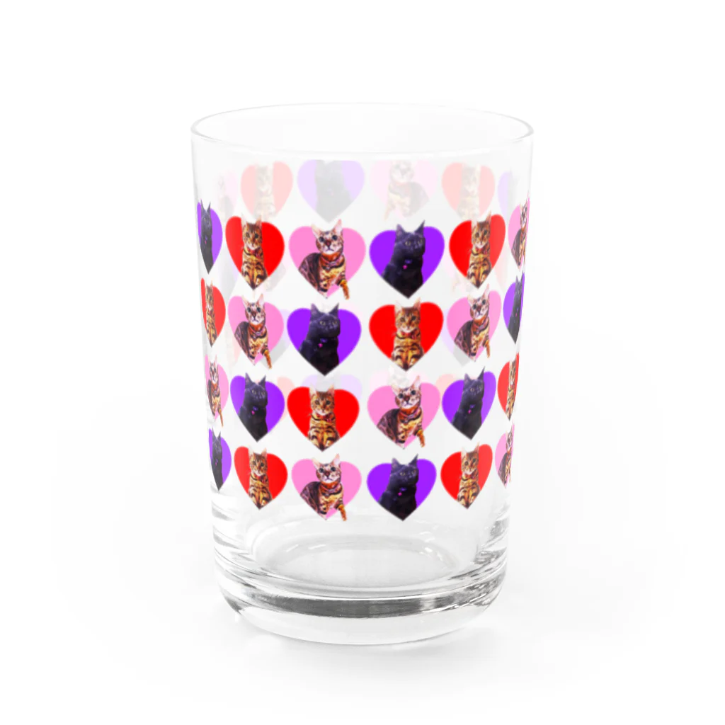 にゃんたまHOUSEのレディース マルチカラー Water Glass :front