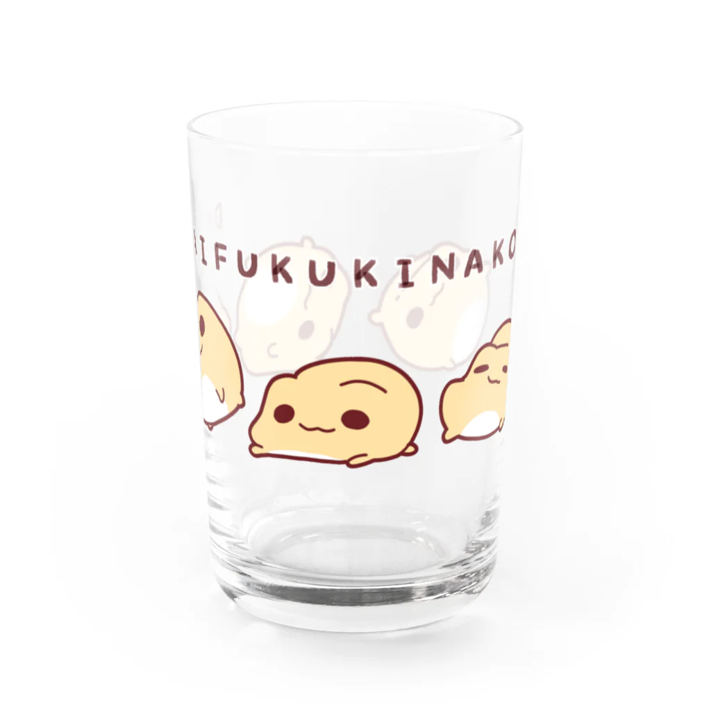 しろくろショップのだいふくきなこ　ごろん Water Glass :front