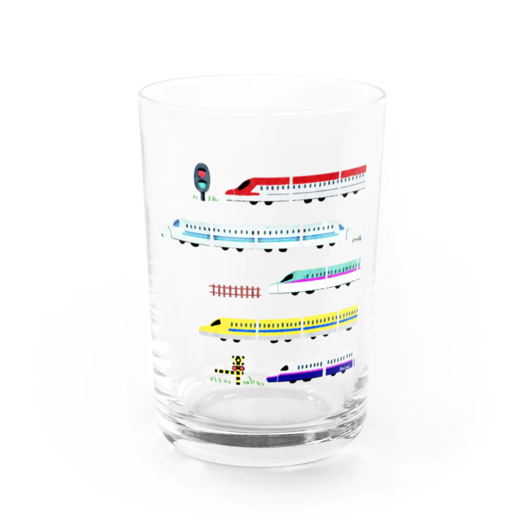 SHINOCHIKA.artworksの大好き！新幹線's Water Glass :front