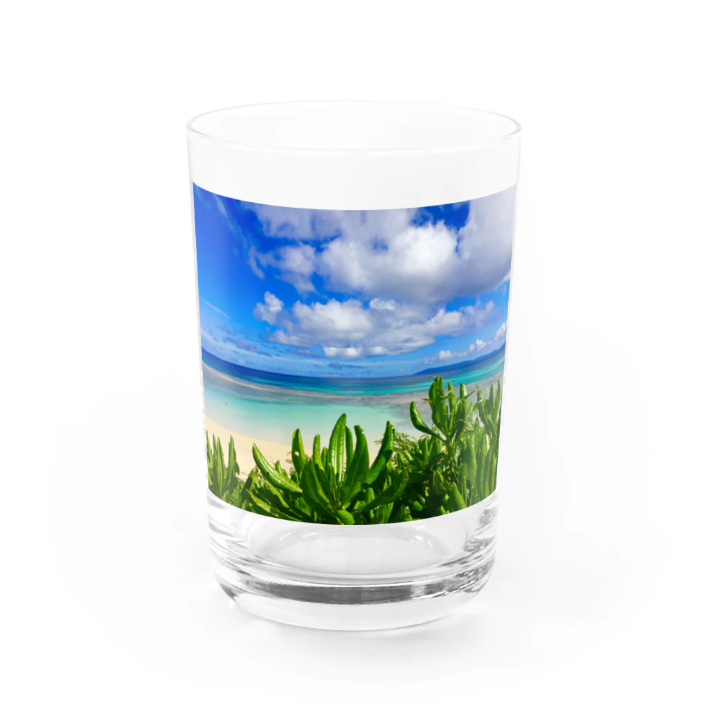 mizuphoto galleryのHealing of blue Water Glass :front