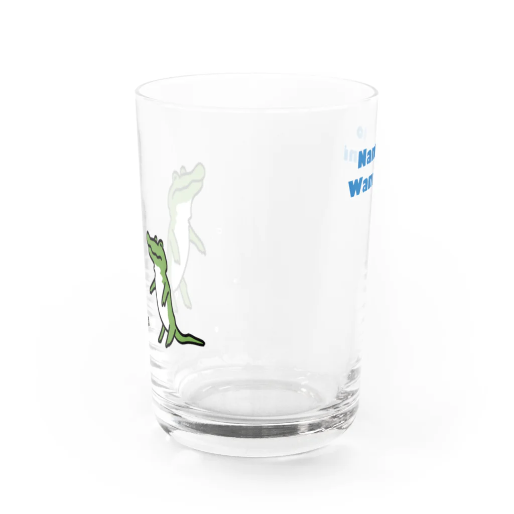 つきはな　しおの波のワニワニ Water Glass :front