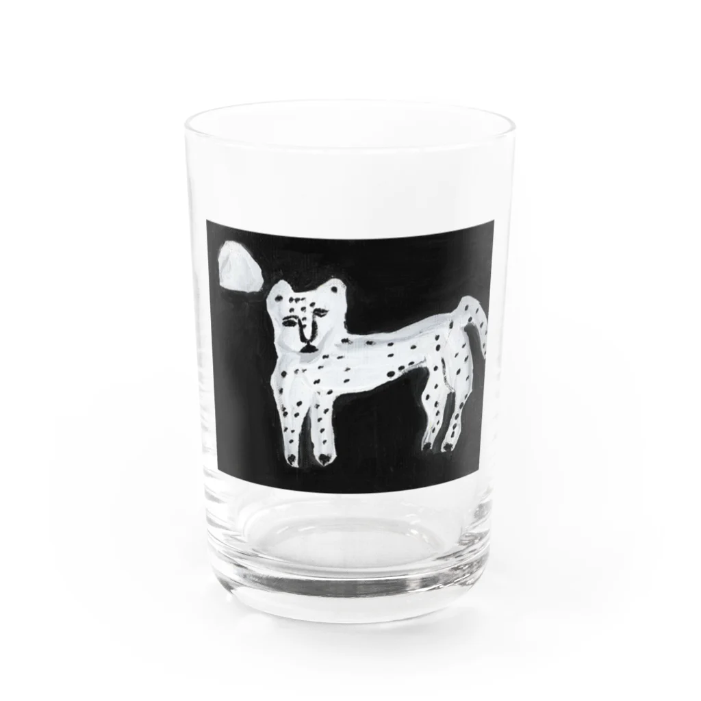 The Lonely Cheetahのさびしいチーター Water Glass :front