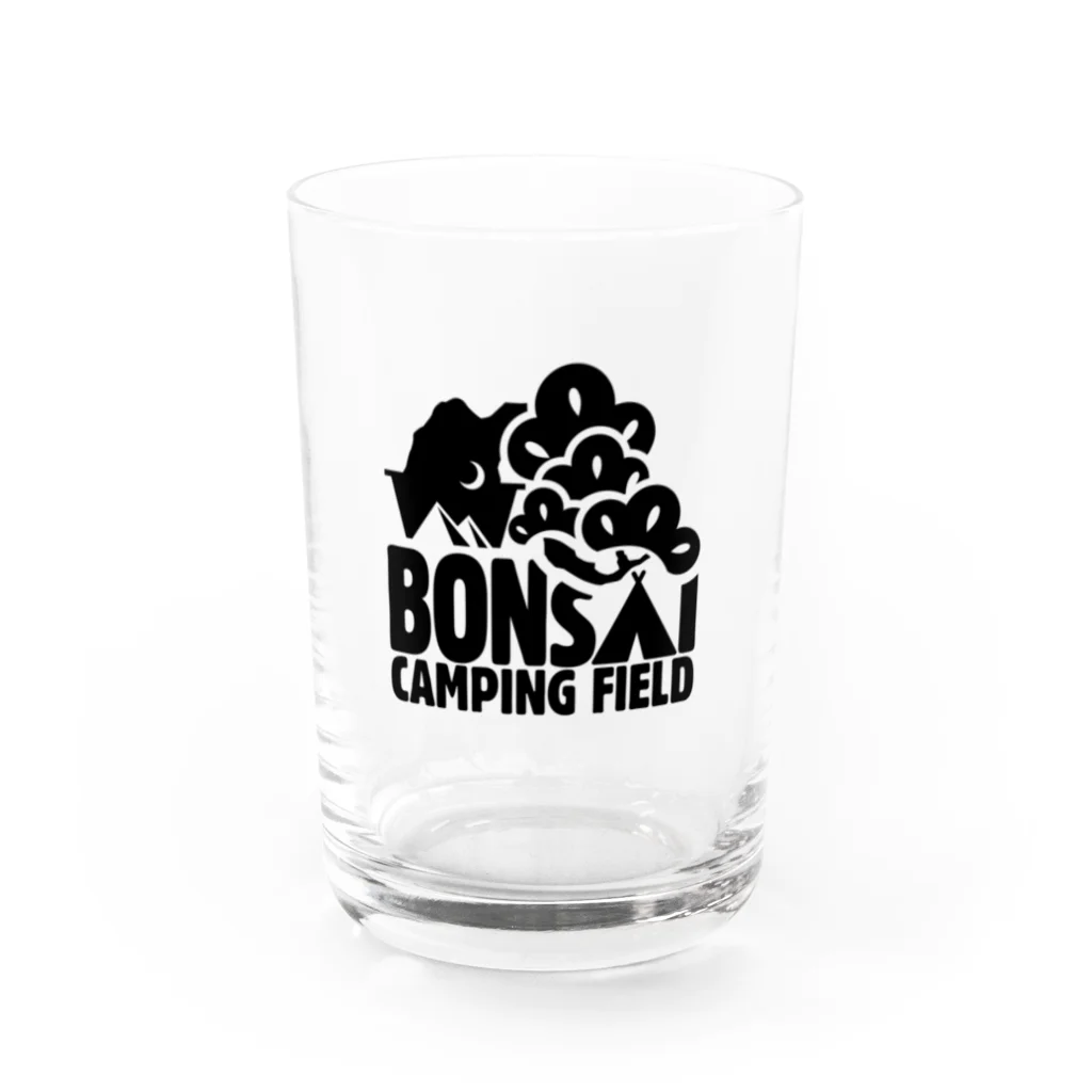 24RD+BのBONSAI CAMPING FIELD ロゴ グラス前面