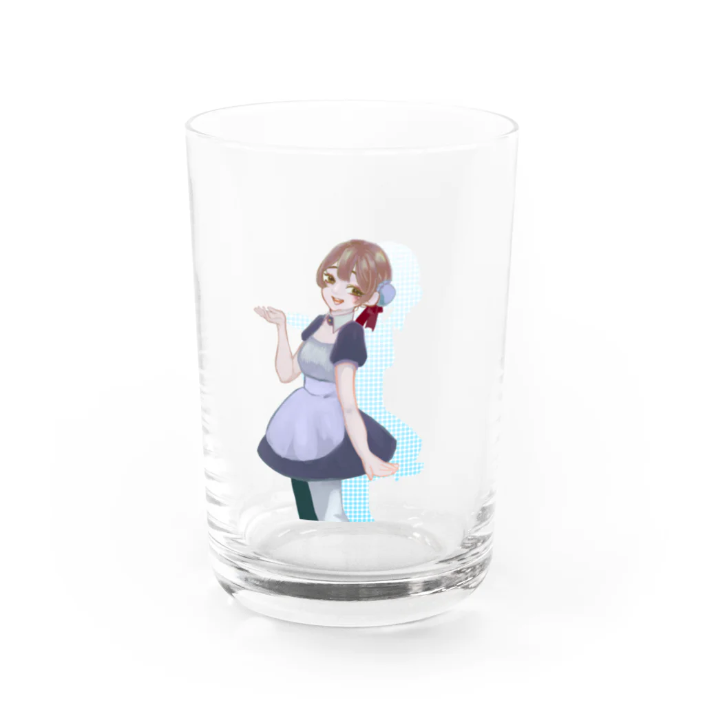 梅兎彩の夏服メイドちゃん Water Glass :front