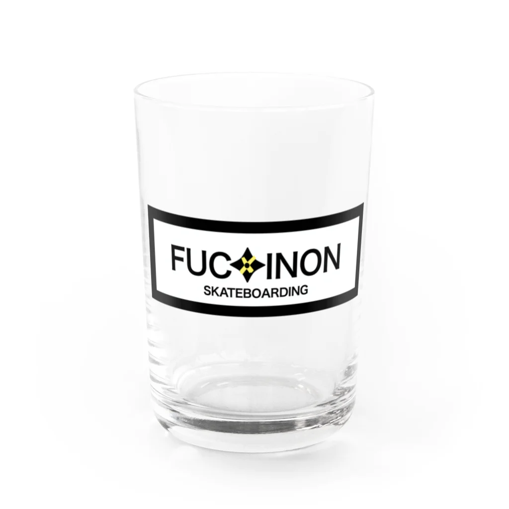 FUCKINONのロゴ Water Glass :front