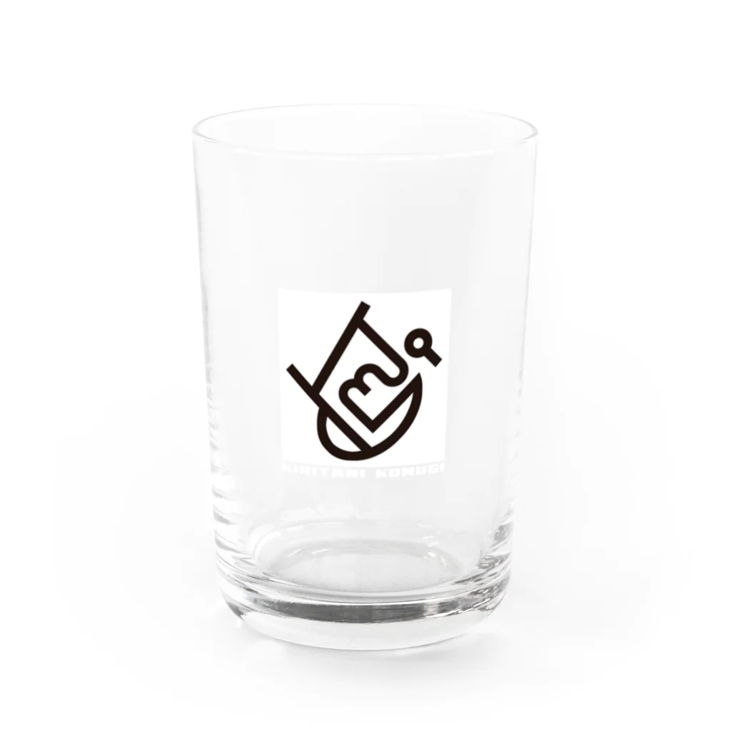 桐谷こむぎのおみせｽｽﾞﾘ支店の桐谷こむぎロゴ・白 Water Glass :front