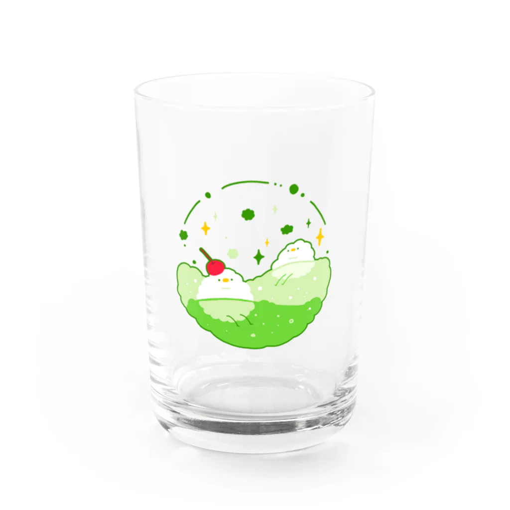 もこどり屋のもこどりクリームソーダコップ Water Glass :front