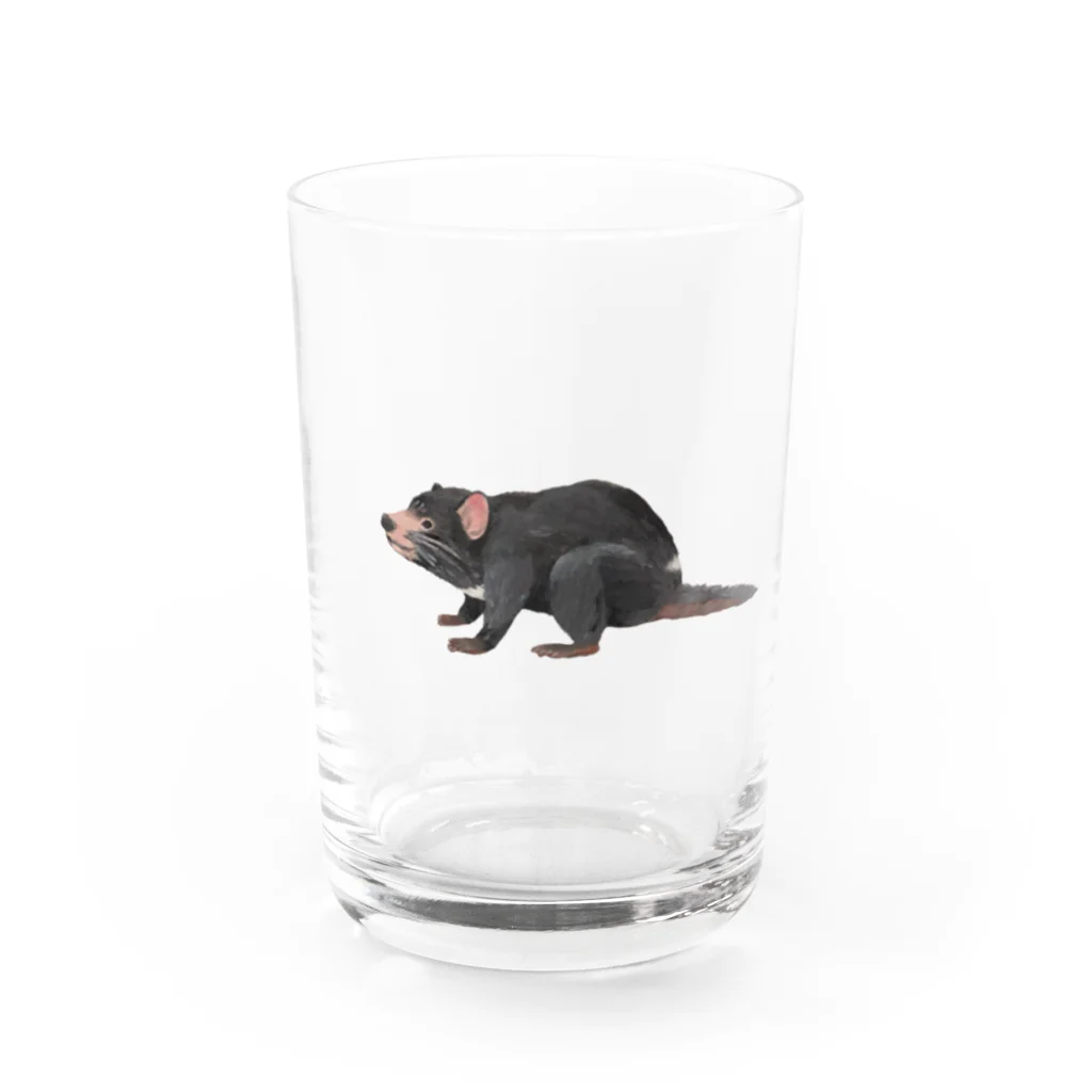 🐶シュナといろいろ🎨のタスマニアデビル Water Glass :front