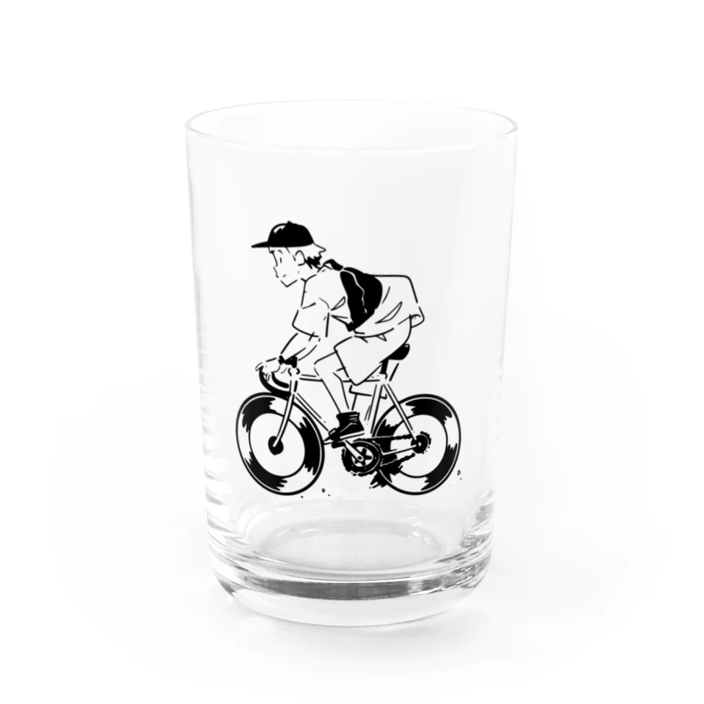 山形屋米店のピストバイクでポタリング Water Glass :front