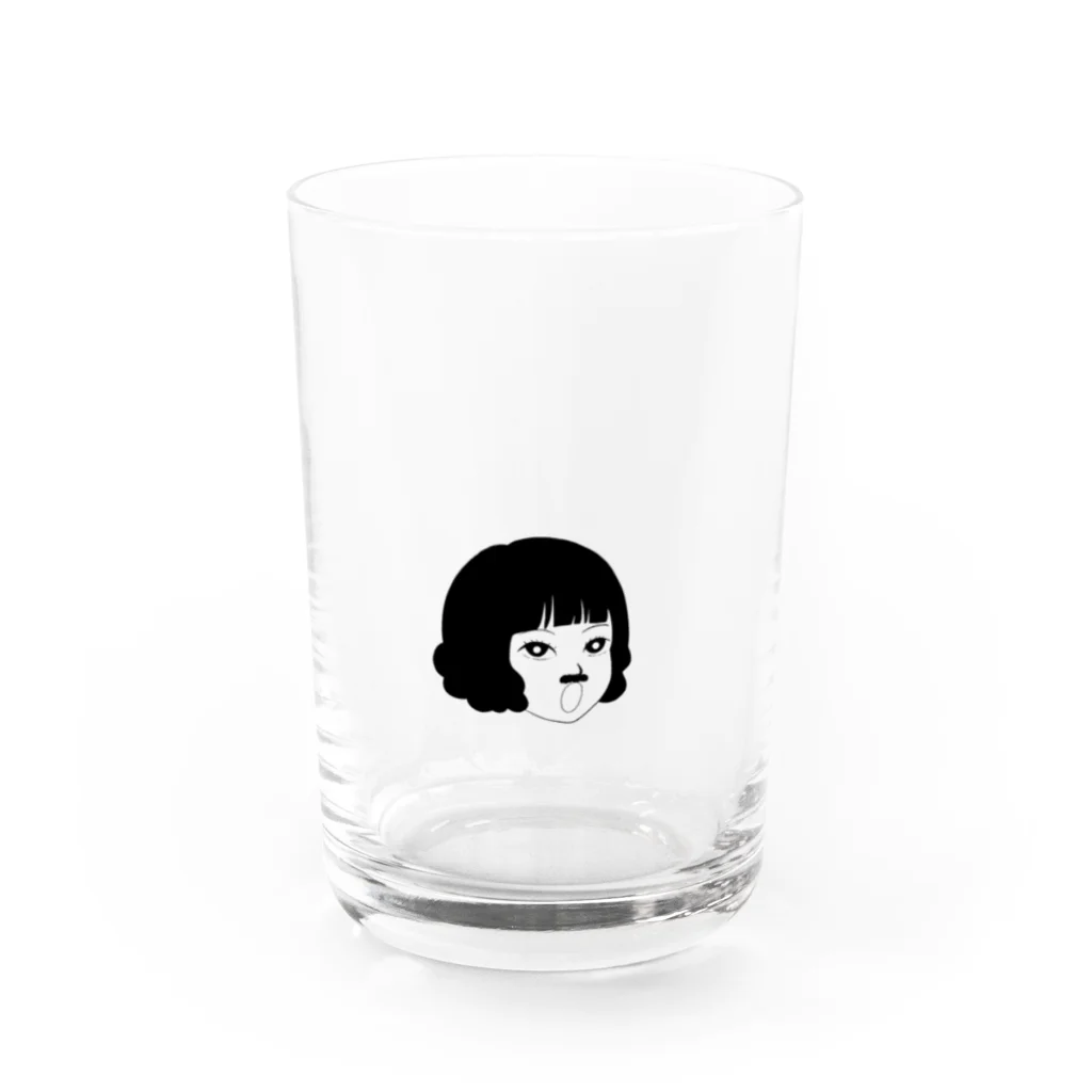さくさくのひげ Water Glass :front
