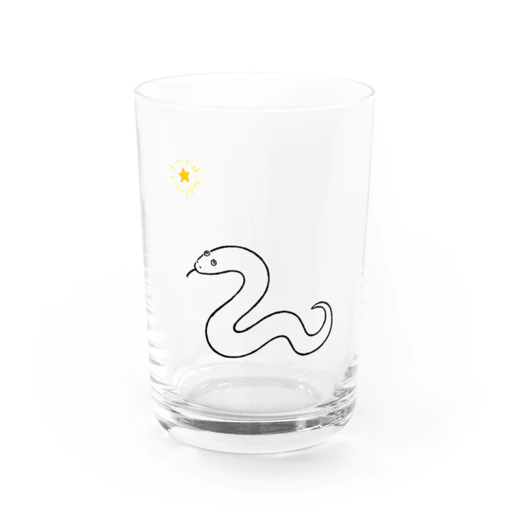 おにぎり屋の一番星をみつけたホシニラミスナボア Water Glass :front