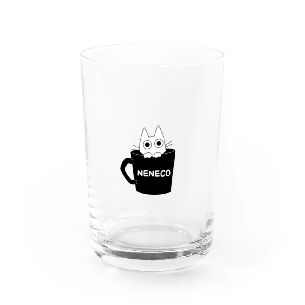ネネコ・ショップのネネコ・イン・カップ（白猫） Water Glass :front