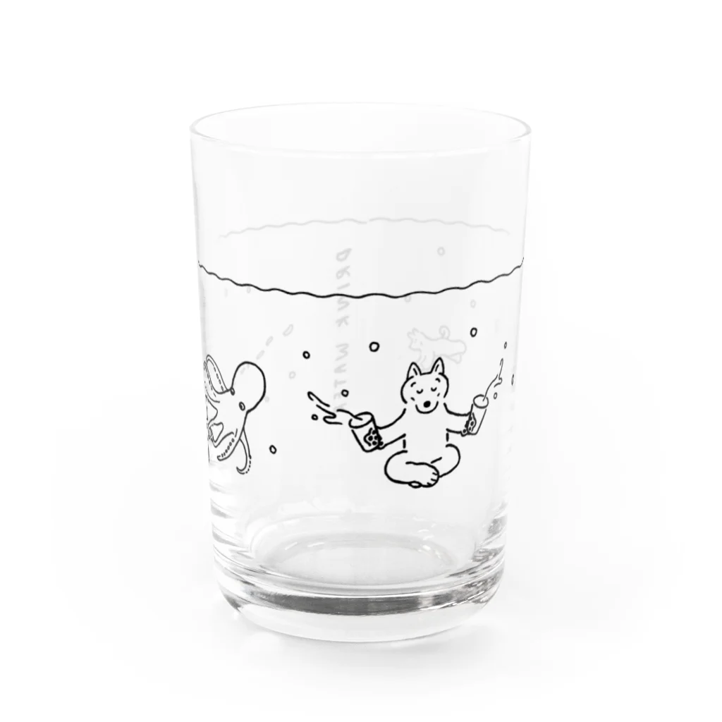dannyのみせのお水を飲むのです Water Glass :front