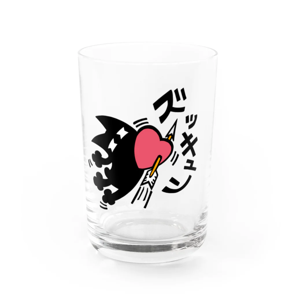 犬かもなのと猫のはずのズッキュン Water Glass :front